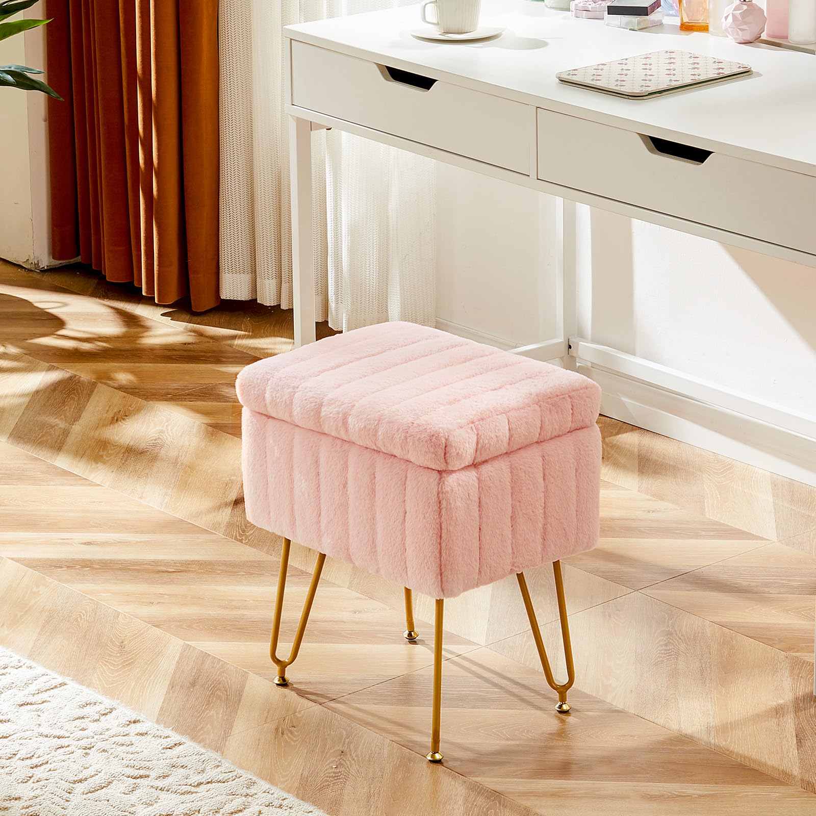 Sweetcrispy vanity stool easy to assemble in under 20 minutes.