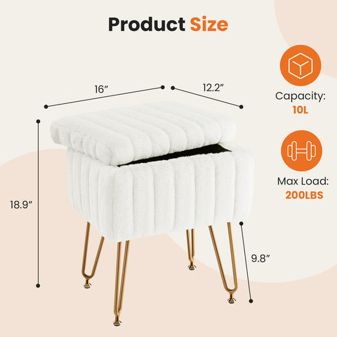 Sweetcrispy vanity stool doubles as an entryway bench or small coffee table.