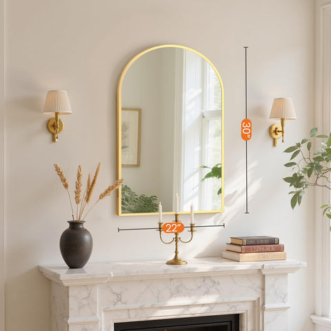 Sweetcrispy wall-mount bathroom mirror vanity fits over sinks for quick grooming routines.