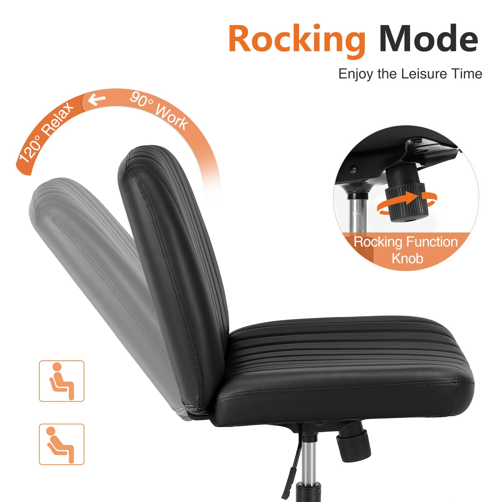 Sweetcrispy wheel-less base ensures stable, balanced seating during tasks