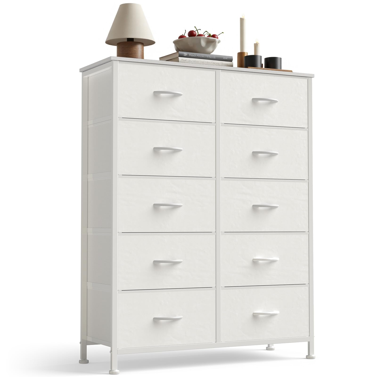 Sweetcrispy white dresser with spacious drawers for organized clothing storage
