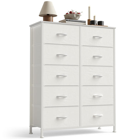 Sweetcrispy white dresser with spacious drawers for organized clothing storage