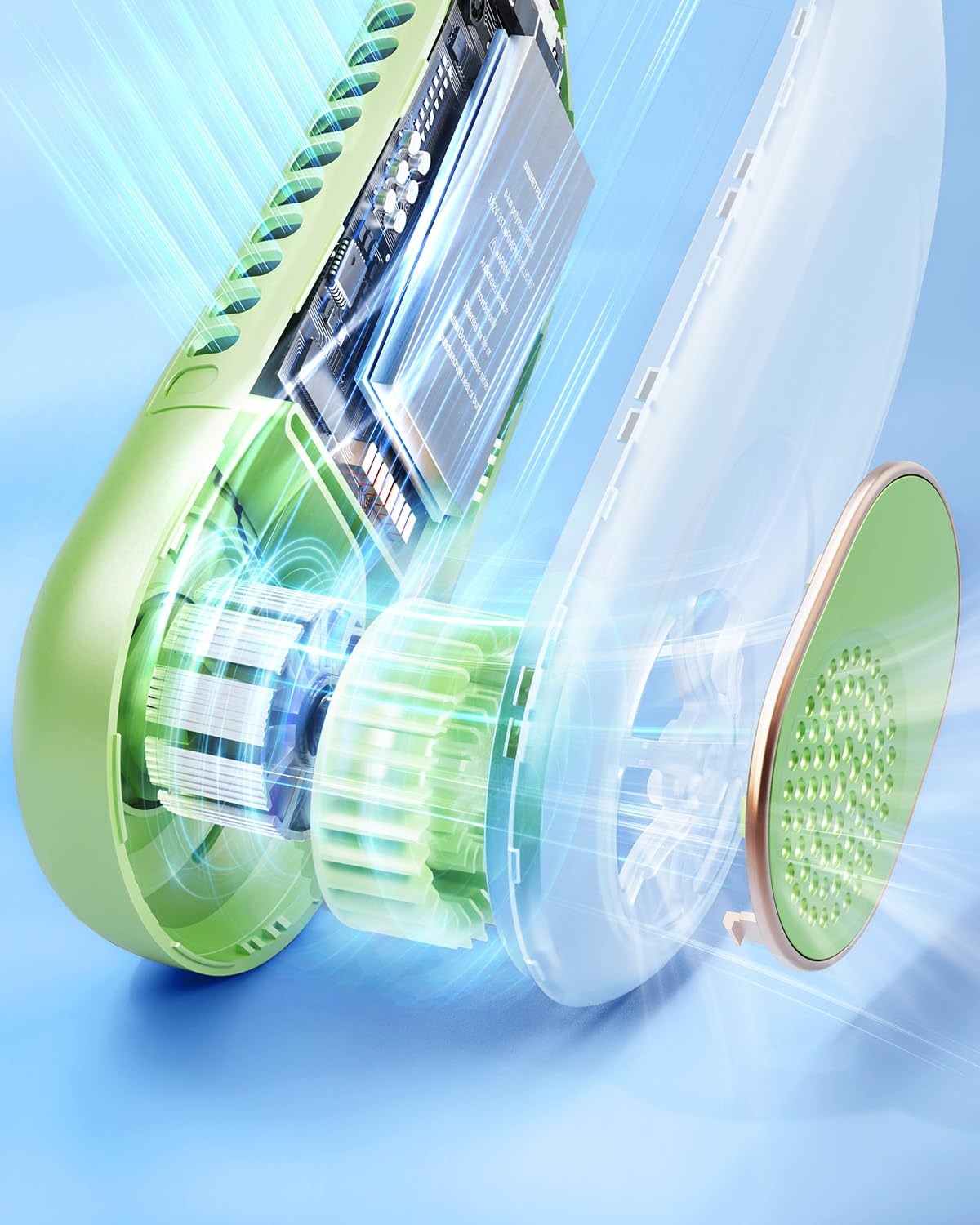 Sweetfull 4000mAh battery powers hours of personal cooling.