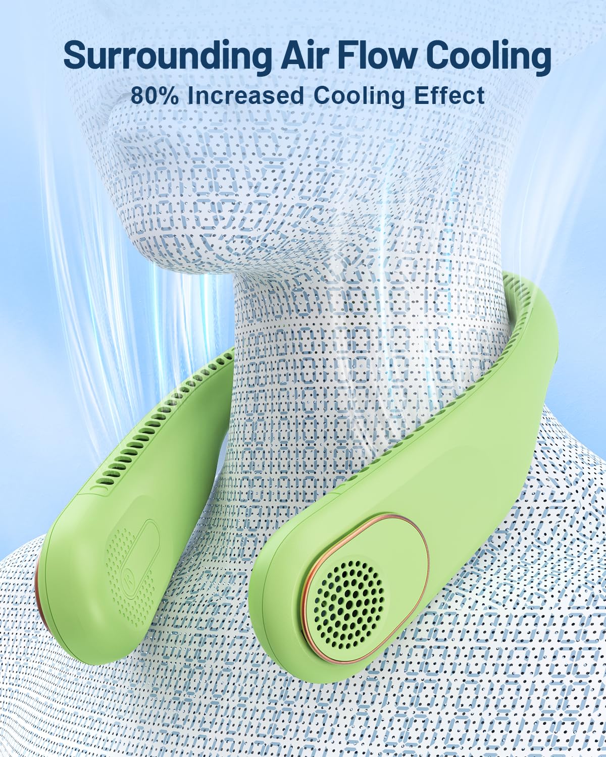 Sweetfull bladeless turbo outlet highlights safety and strong airflow.