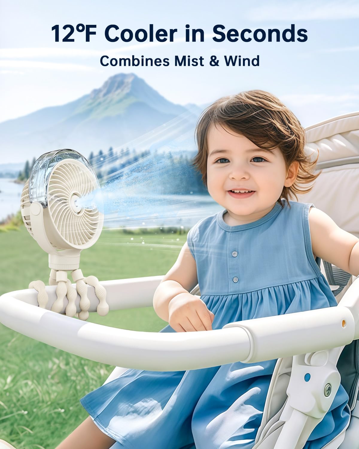 SWEETFULL mist mode with fan enables enhanced outdoor cooling.