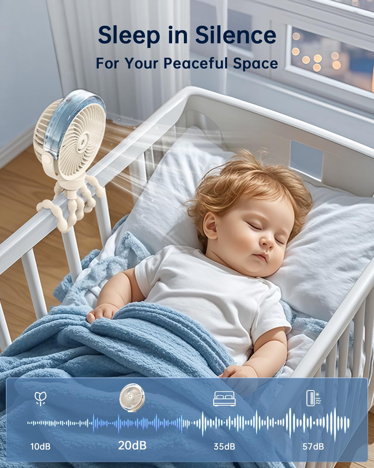 SWEETFULL Misting Stroller Fan ready for travel and beach days.