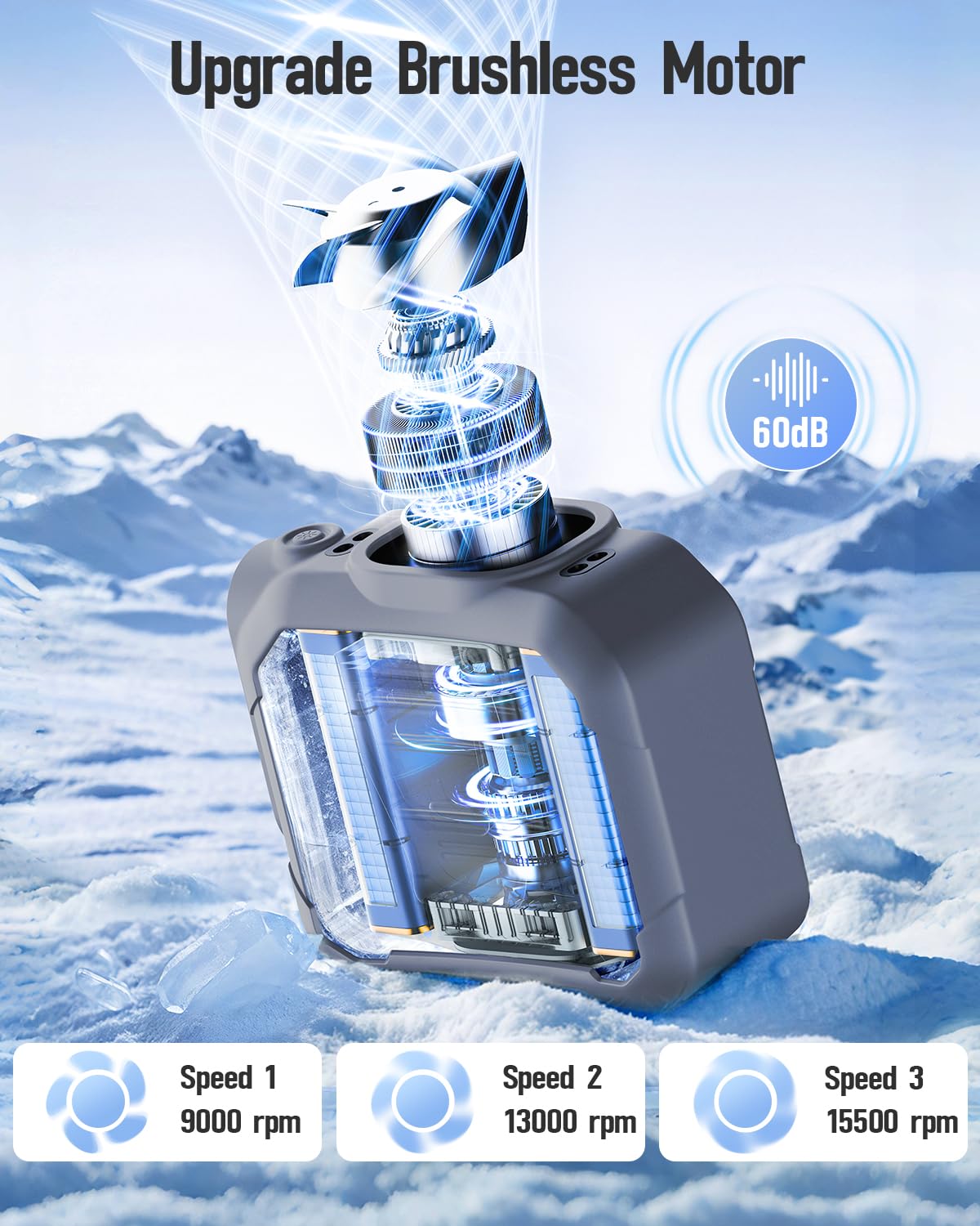 Sweetfull portable fan with LED SOS increases visibility during night activities