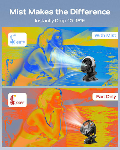 SWEETFULL camping tent setup with night light providing quiet, ambient cooling.