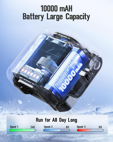 Sweetfull 10000mAh battery powers extended cooling on trips and shifts
