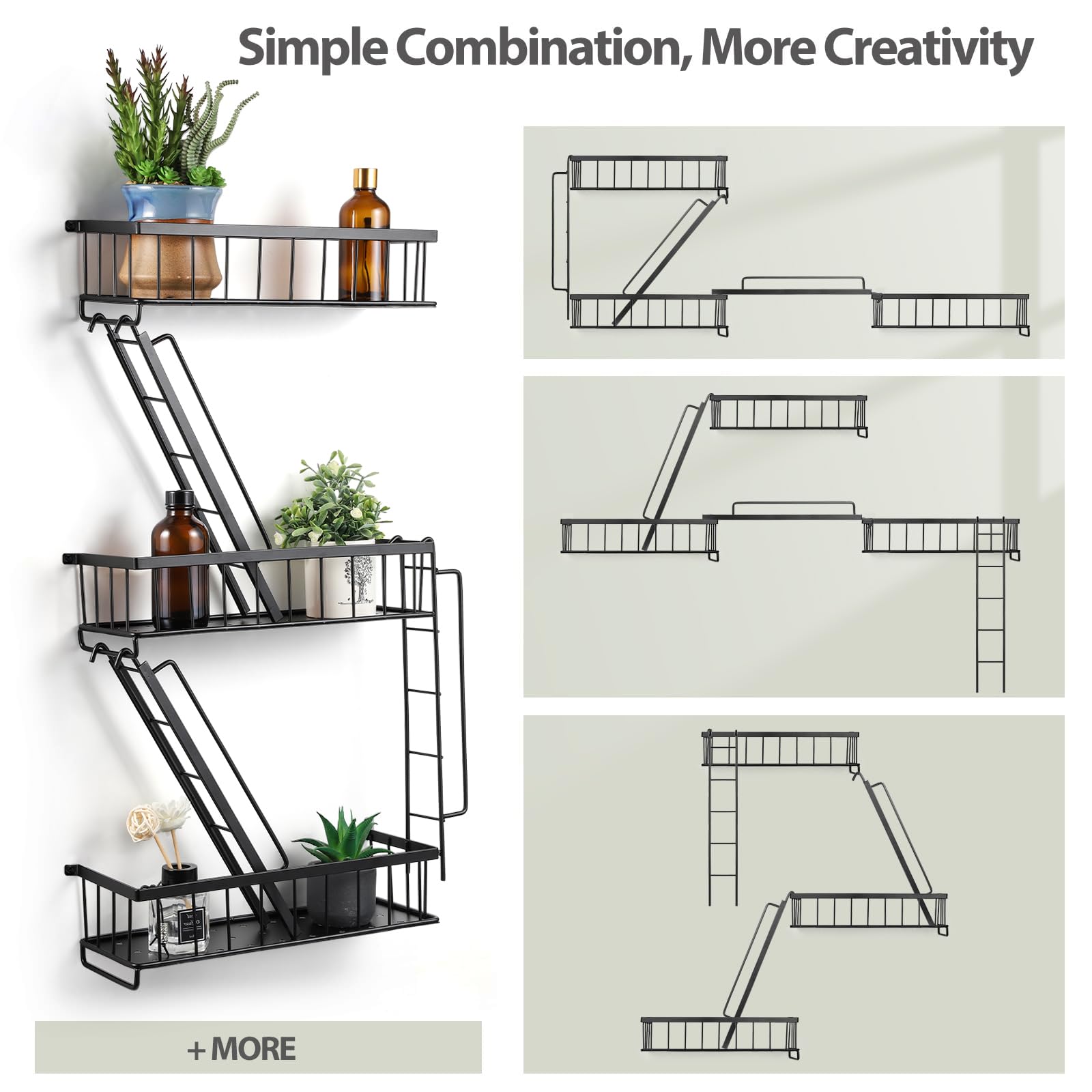 SweetSage Fire Escape Shelf office storage for compact desk organization.