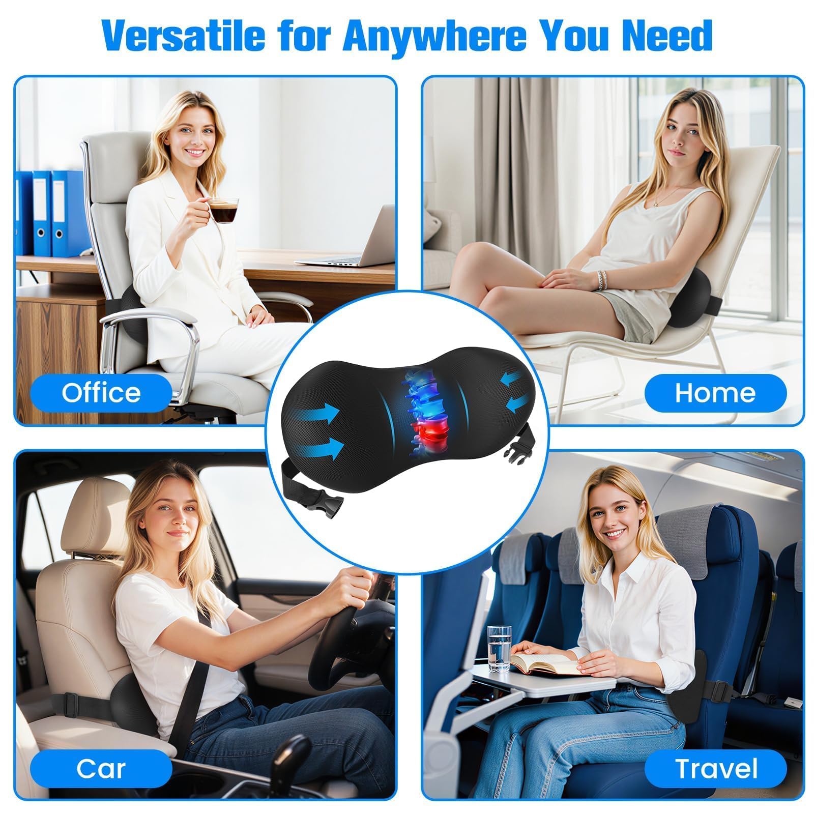 SweetSlubr detachable strap allows easy use on bed or sofa.