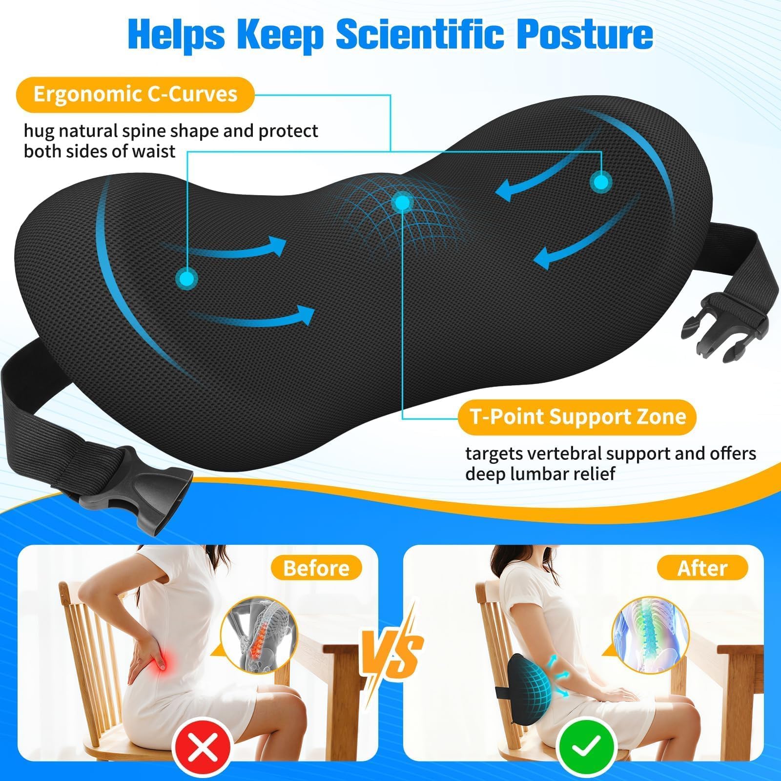 SweetSlubr ergonomic contour supports natural spine alignment.