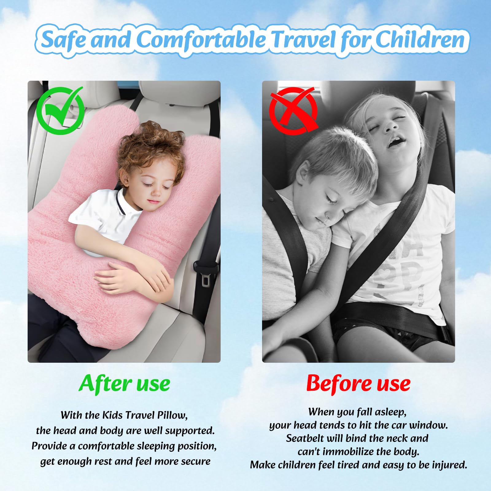 Swemos kids comfort on road keeps children relaxed during car journeys.