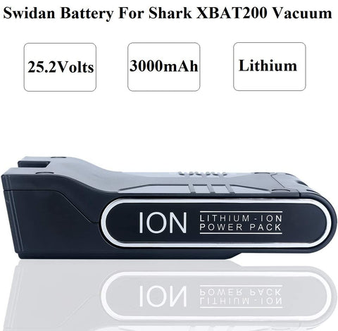 Swidan XBAT200 battery pack in use on Shark ION Rocket for extended cleaning sessions
