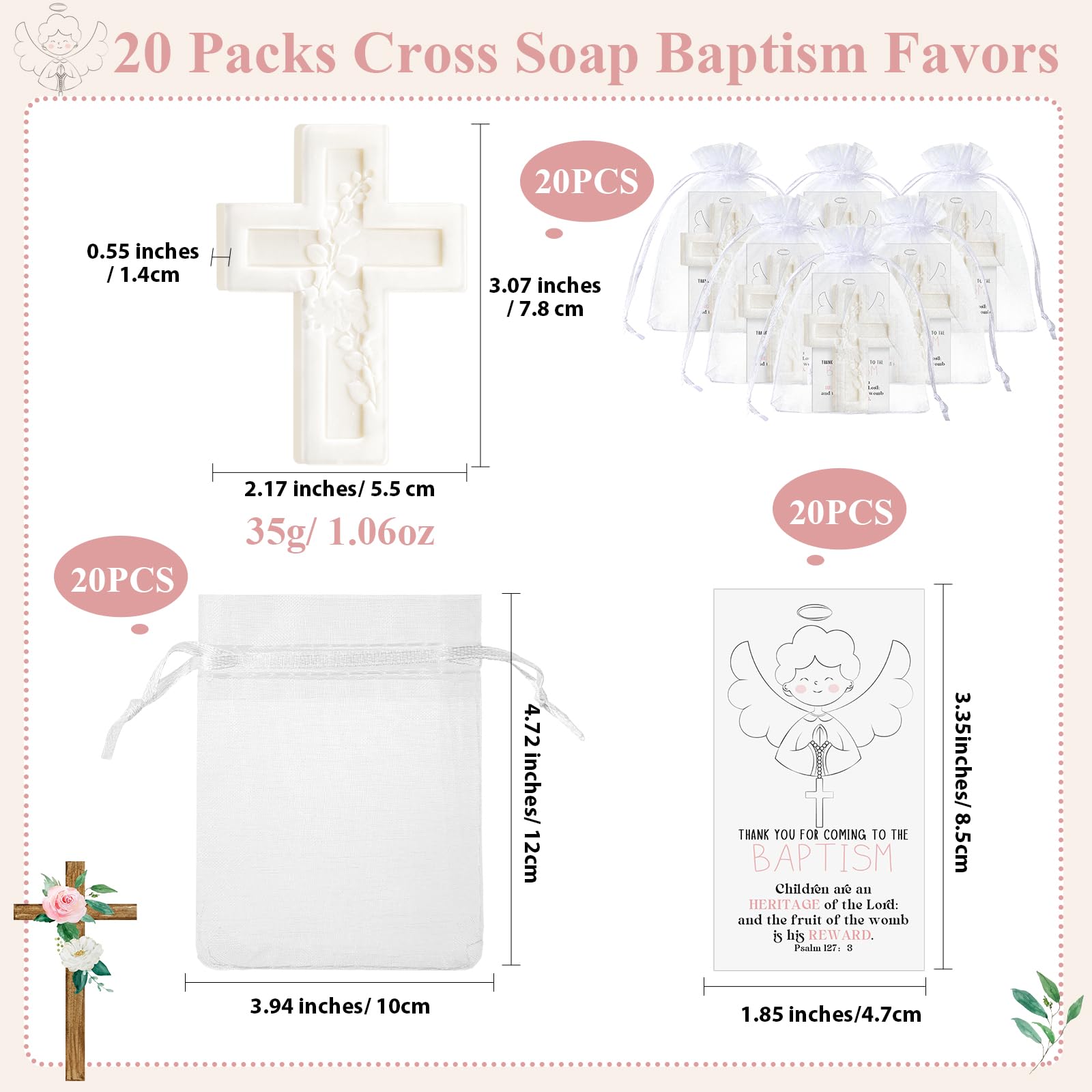 Swiffen cross soap close-up with eucalyptus details