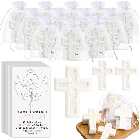Swiffen cross soap packaging for baptism gifts