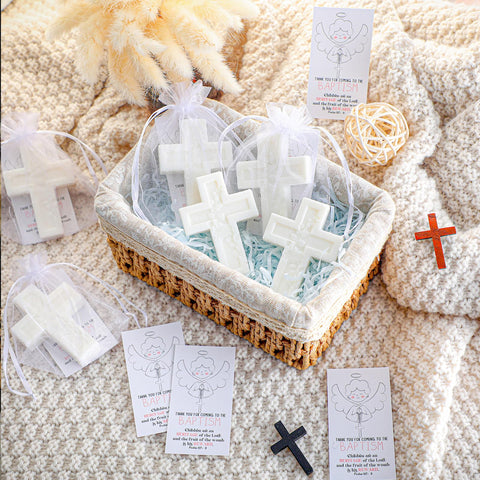 Swiffen organza bag and greeting card presentation