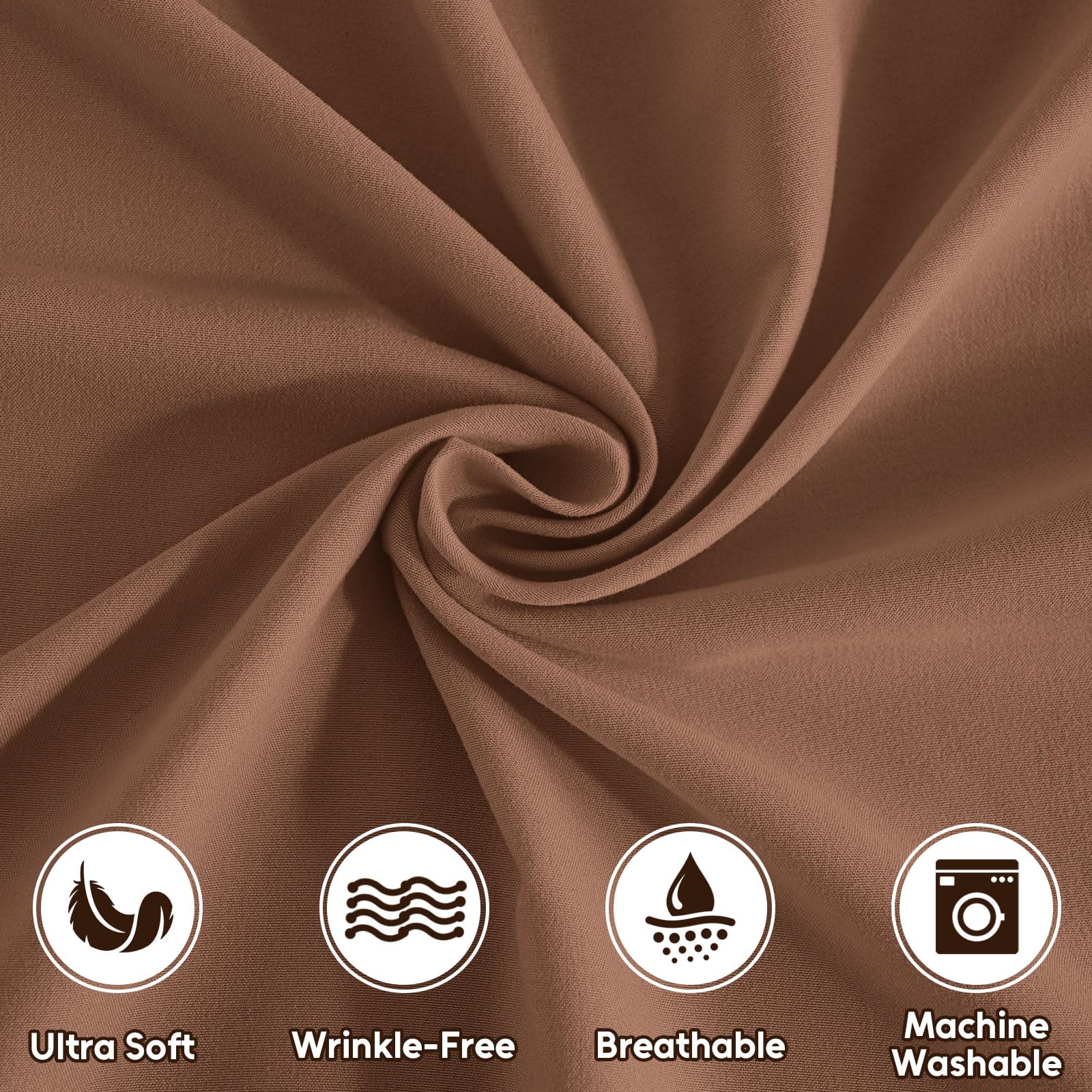 Swiftify queen sheet set brushed microfiber close-up emphasizes ultra-soft touch