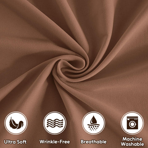 Swiftify queen sheet set brushed microfiber close-up emphasizes ultra-soft touch