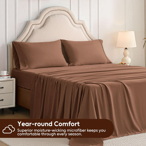 Swiftify queen sheet set pillowcases show soft, cooling comfort for nightly rest