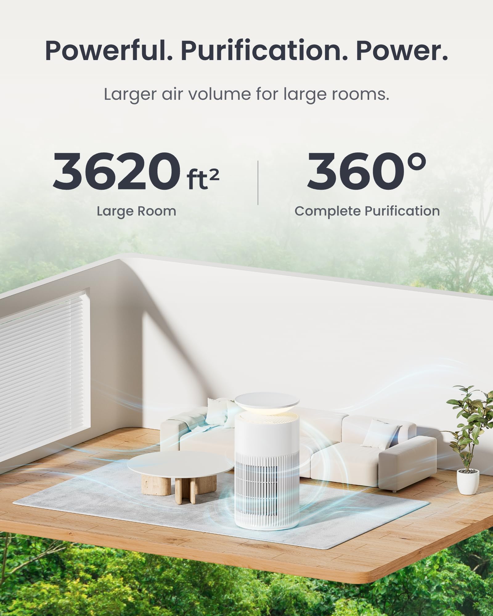 SwitchBot Air Purifier odor sensor detects smells and boosts airflow.