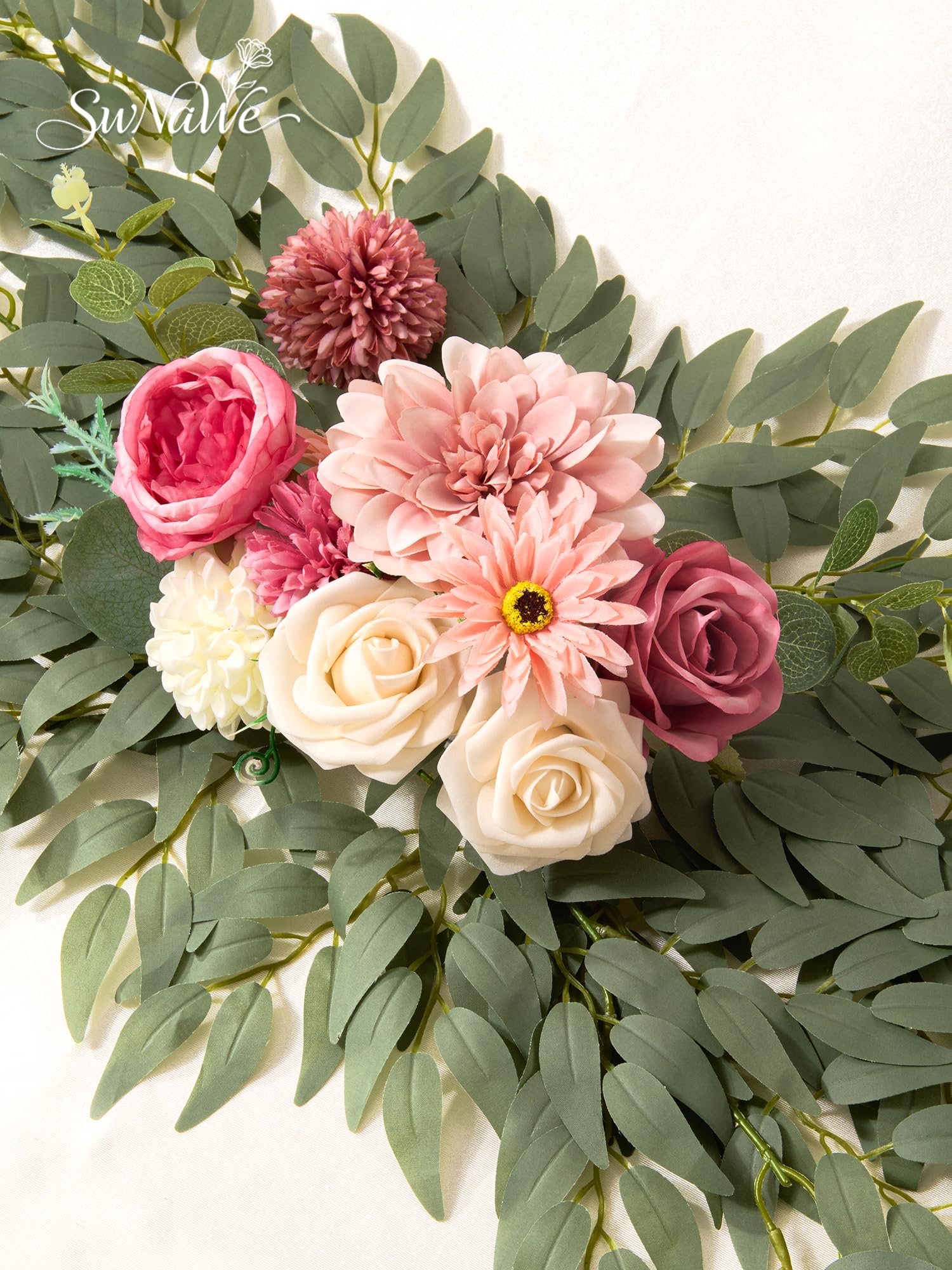 SWNAWE Italian Ruscus backdrop greenery suitable for arch decorations and table settings.