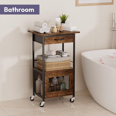 Swtymi Buffets space-saving corner unit fits compact spaces.