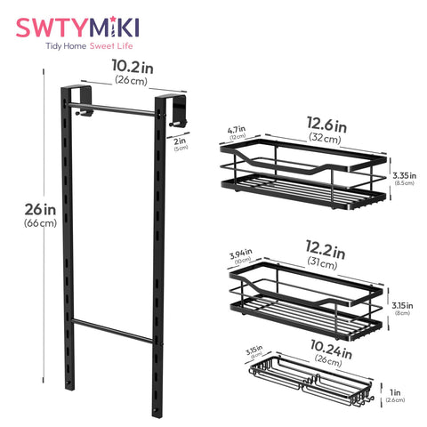 SWTYMIKI compact dimensions fit standard doors for versatile bathroom storage.