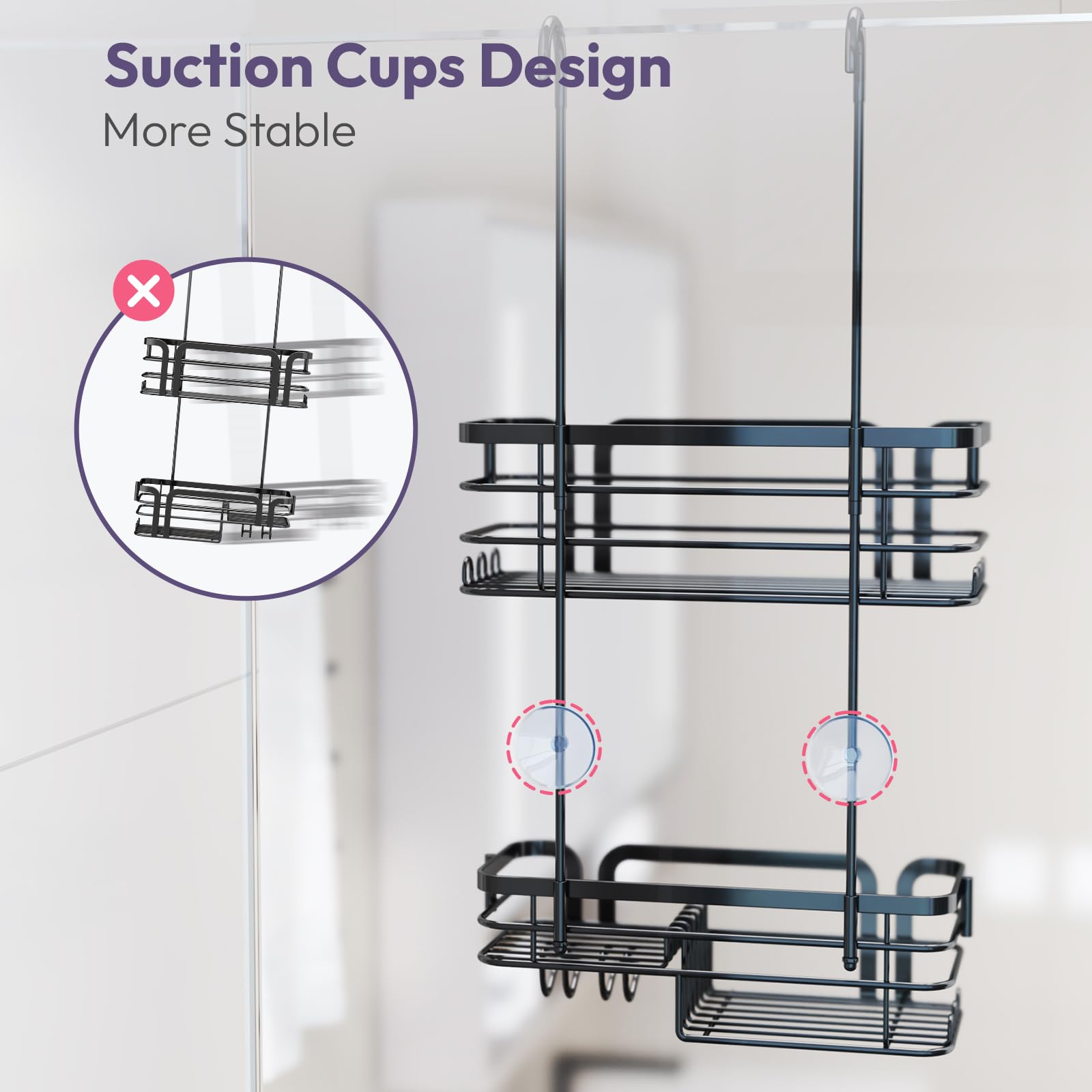 SWTYMIKI versatile bathroom organizer complements any decor