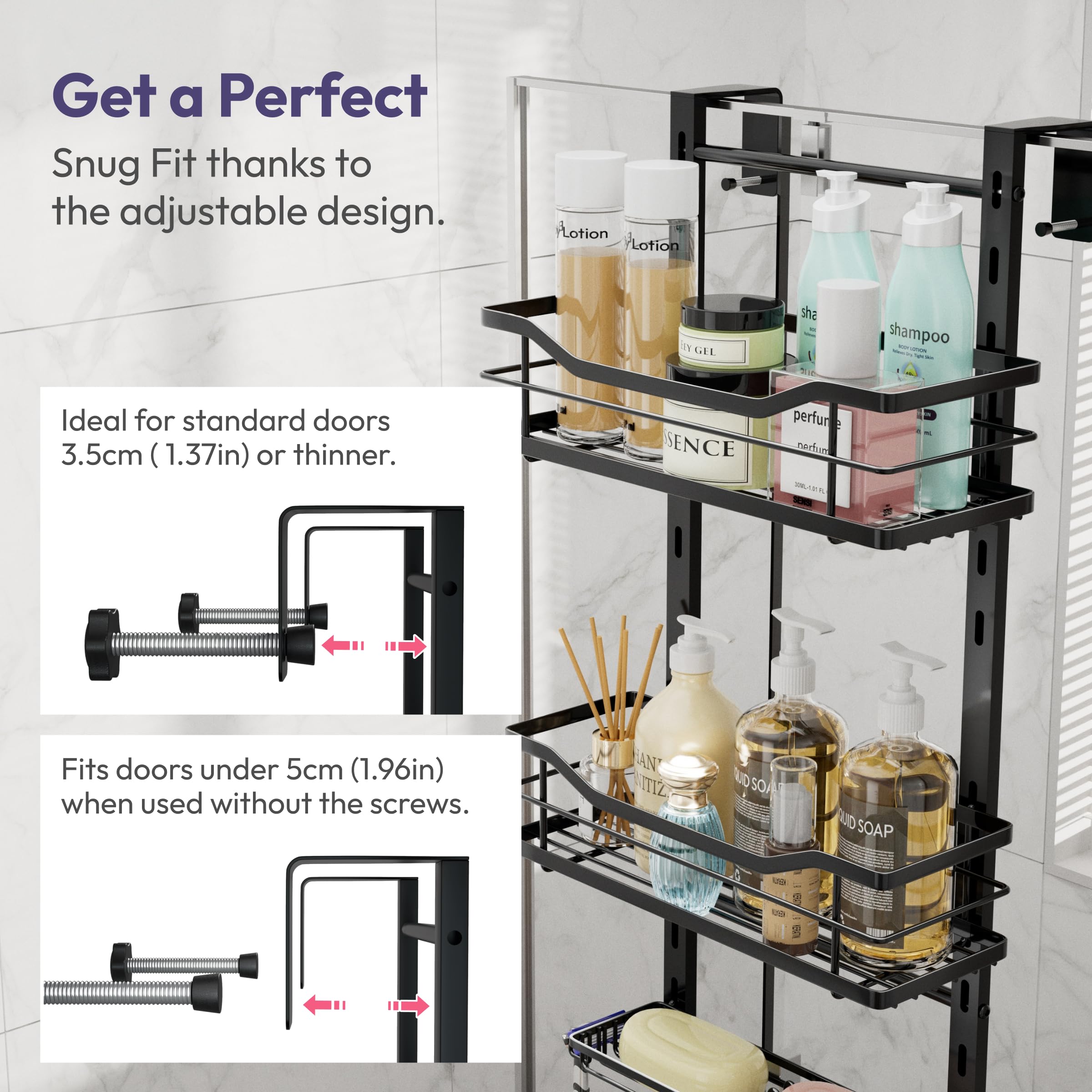 SWTYMIKI rust-resistant stainless steel construction withstands humidity in busy bathrooms.