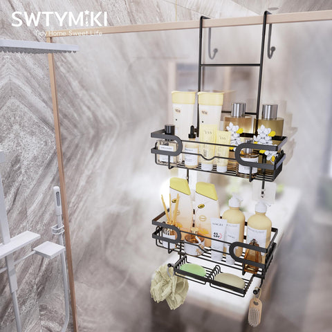 SWTYMIKI dual soap holder keeps bars within reach and reduces clutter.