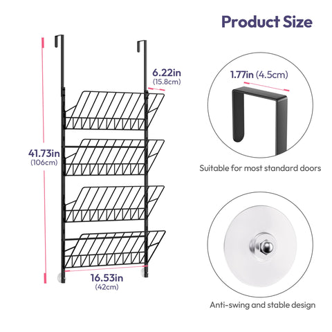 SWTYMIKI easy no-drill assembly with included hooks for quick setup.