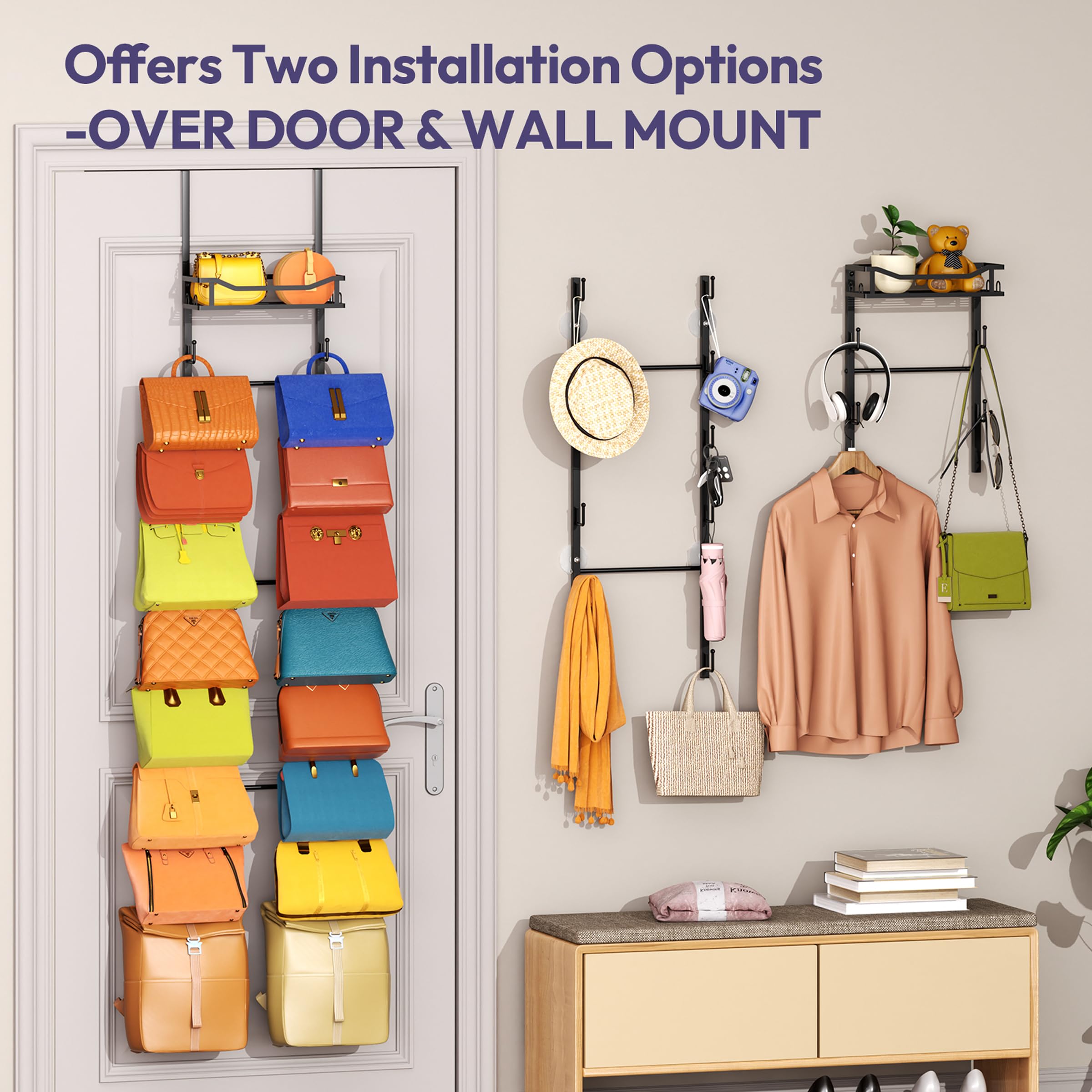 SWTYMIKI handbag storage can be used as two separate units for versatile space management