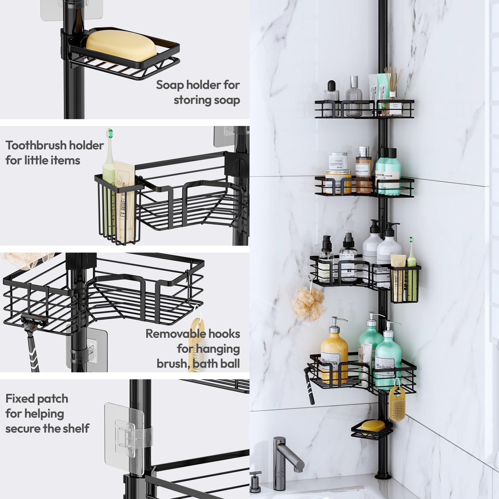 SWTYMIKI toothbrush rack keeps dental care items tidy and accessible.
