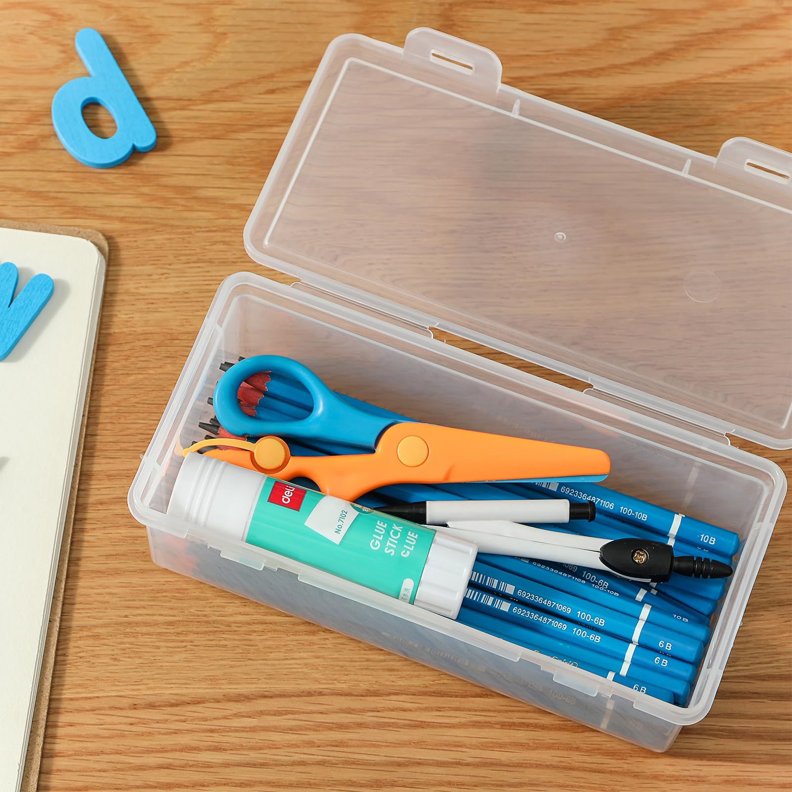 Swuj travel-friendly pencil boxes with secure lids prevent spills in bags