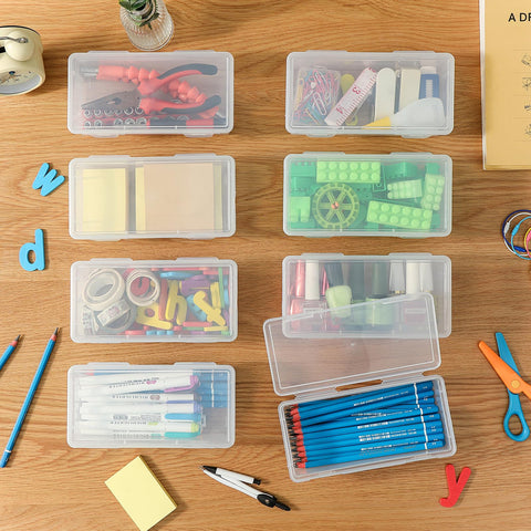 Swuj crystal-clear design provides instant visibility for desk essentials