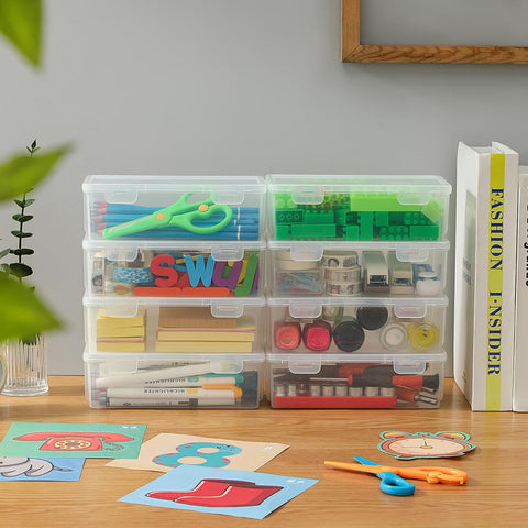 Swuj transparent pencil case keeps pens and small craft items visible and ready