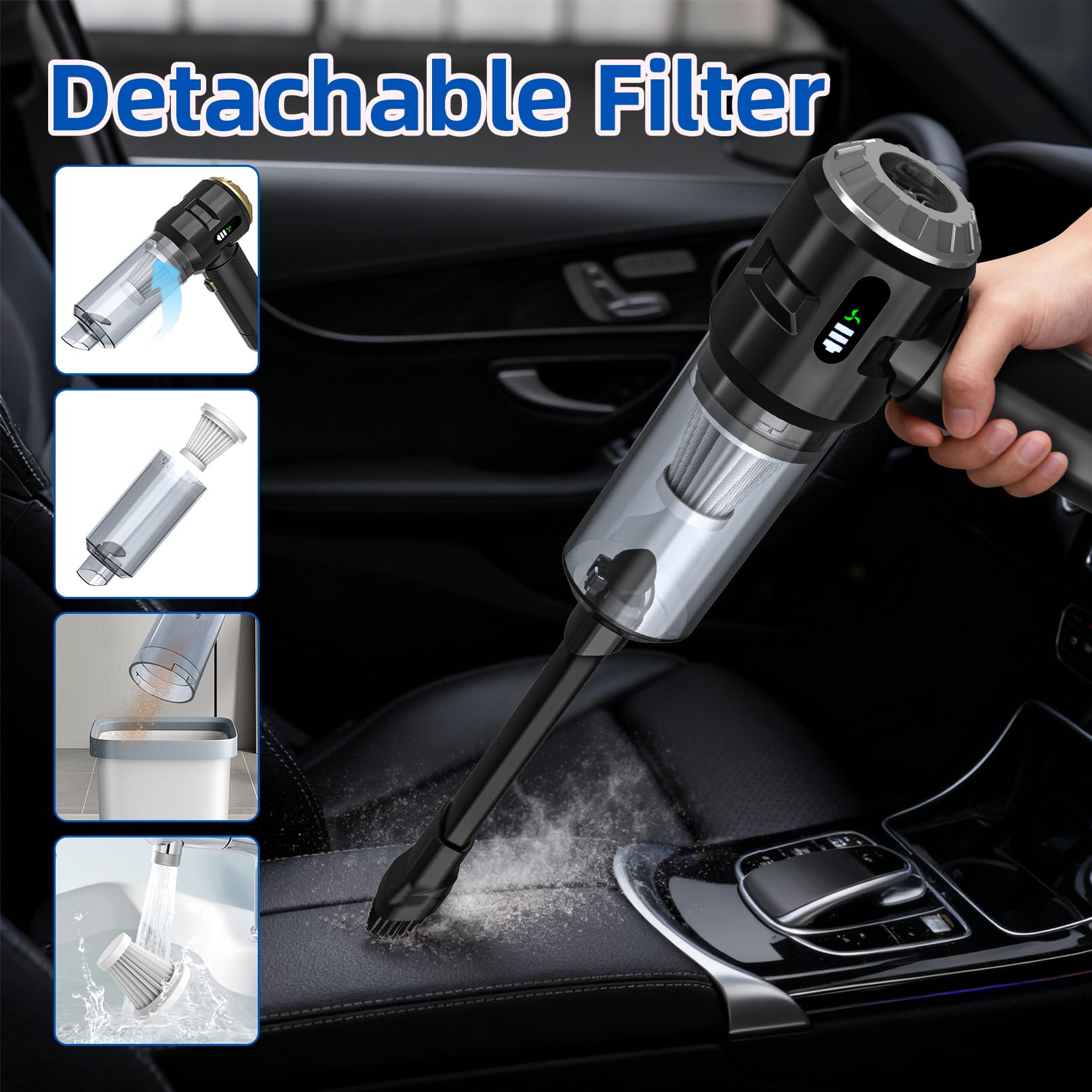 Sycoodeal four-function design includes suction, blowing, inflation, and vacuuming