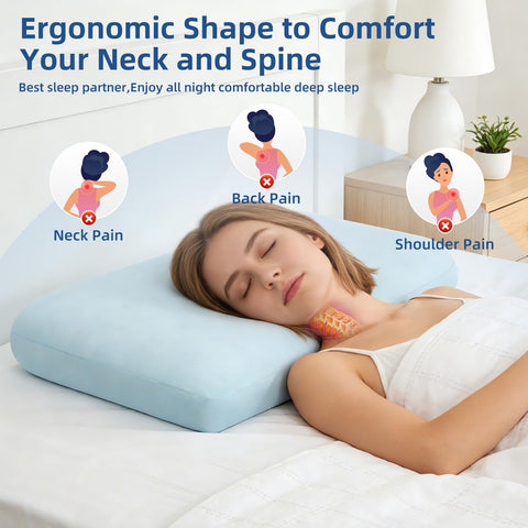 Sycoodeal high-density slow rebound foam adapts to head shape.
