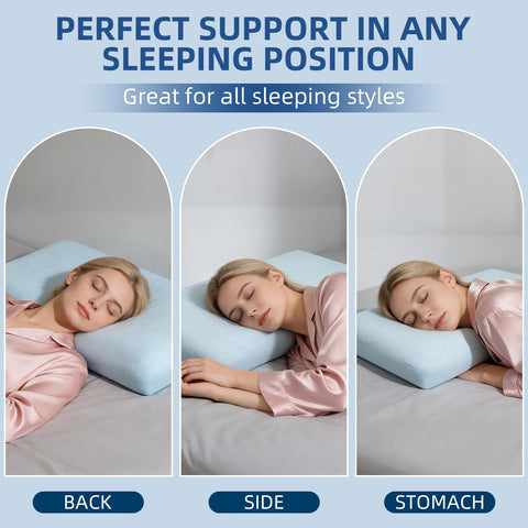Sycoodeal pillow suitable for back, stomach, and side sleepers.