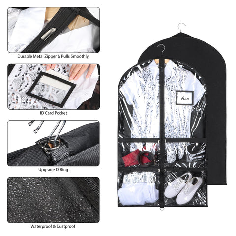 Syeeiex 40-inch length bag designed to accommodate 1–3 costumes.