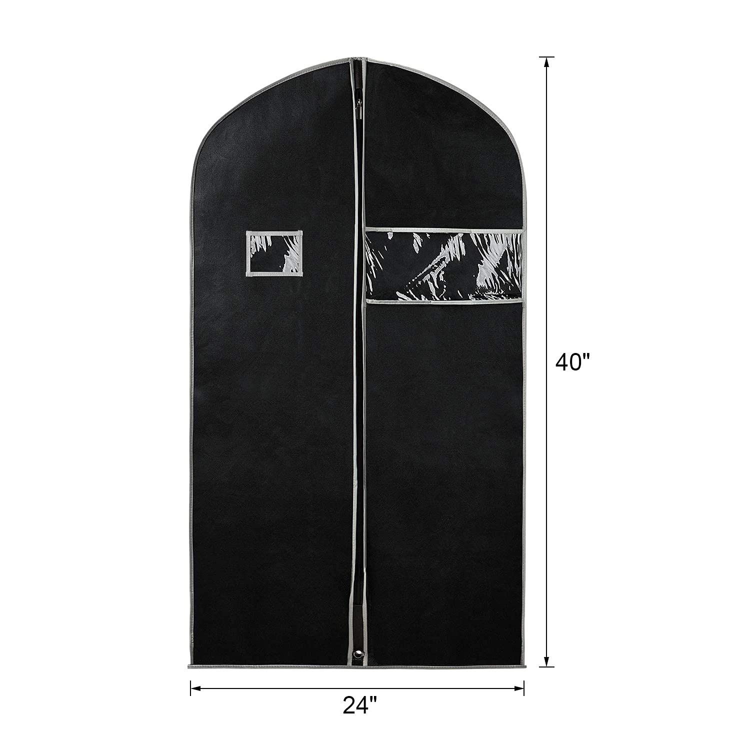 Syeeiex 40-inch suit bag with durable zipper keeps garments secure.