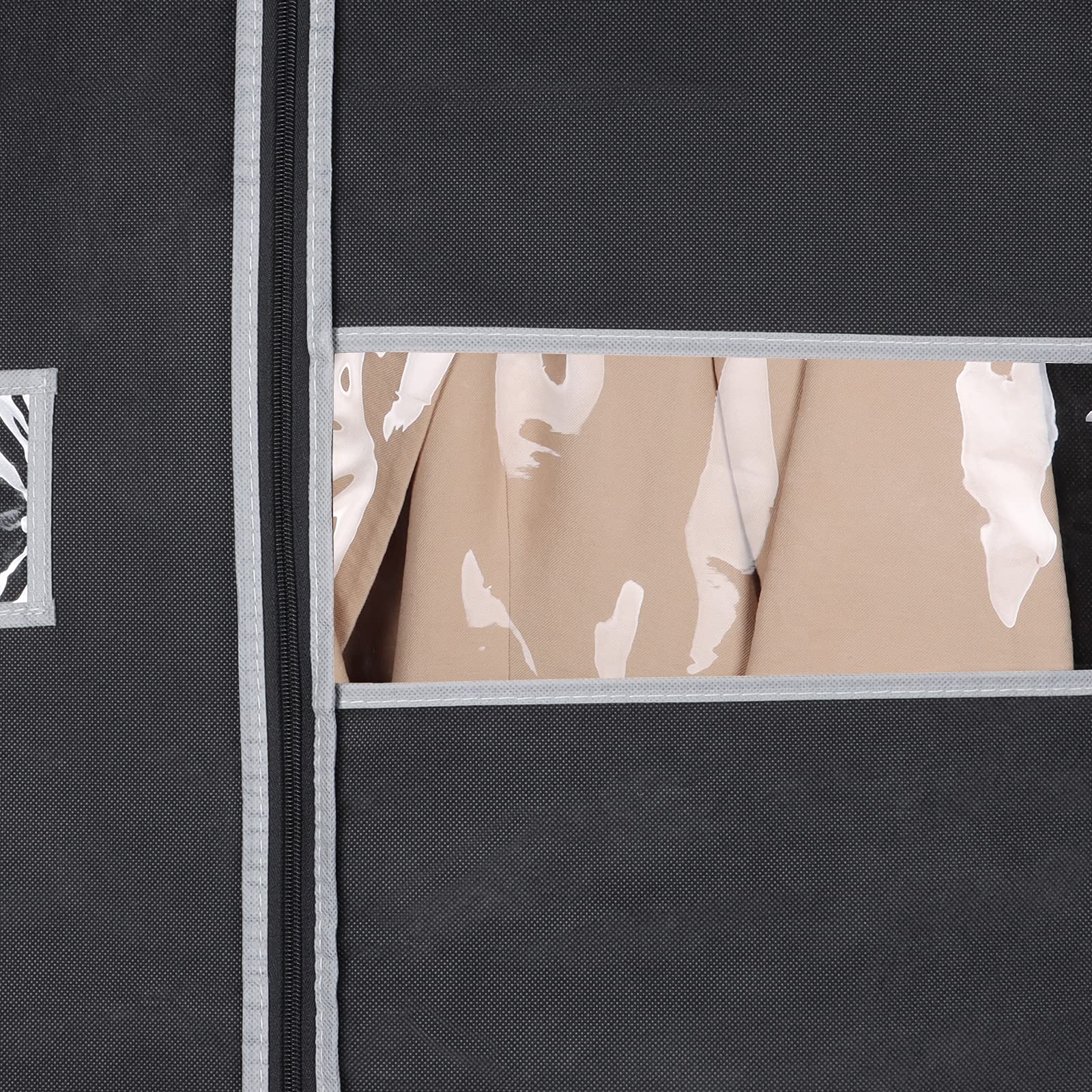 Syeeiex pack of five garment bags keeps closets organized.