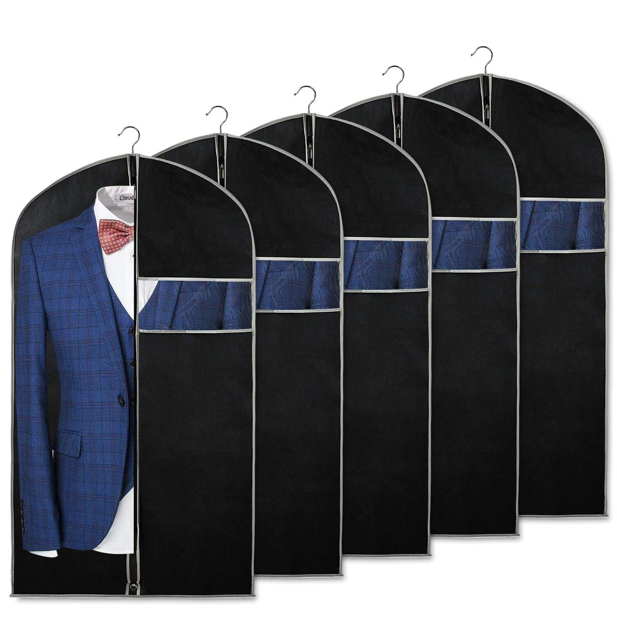 Syeeiex 40-inch suit bag window for quick outfit viewing.