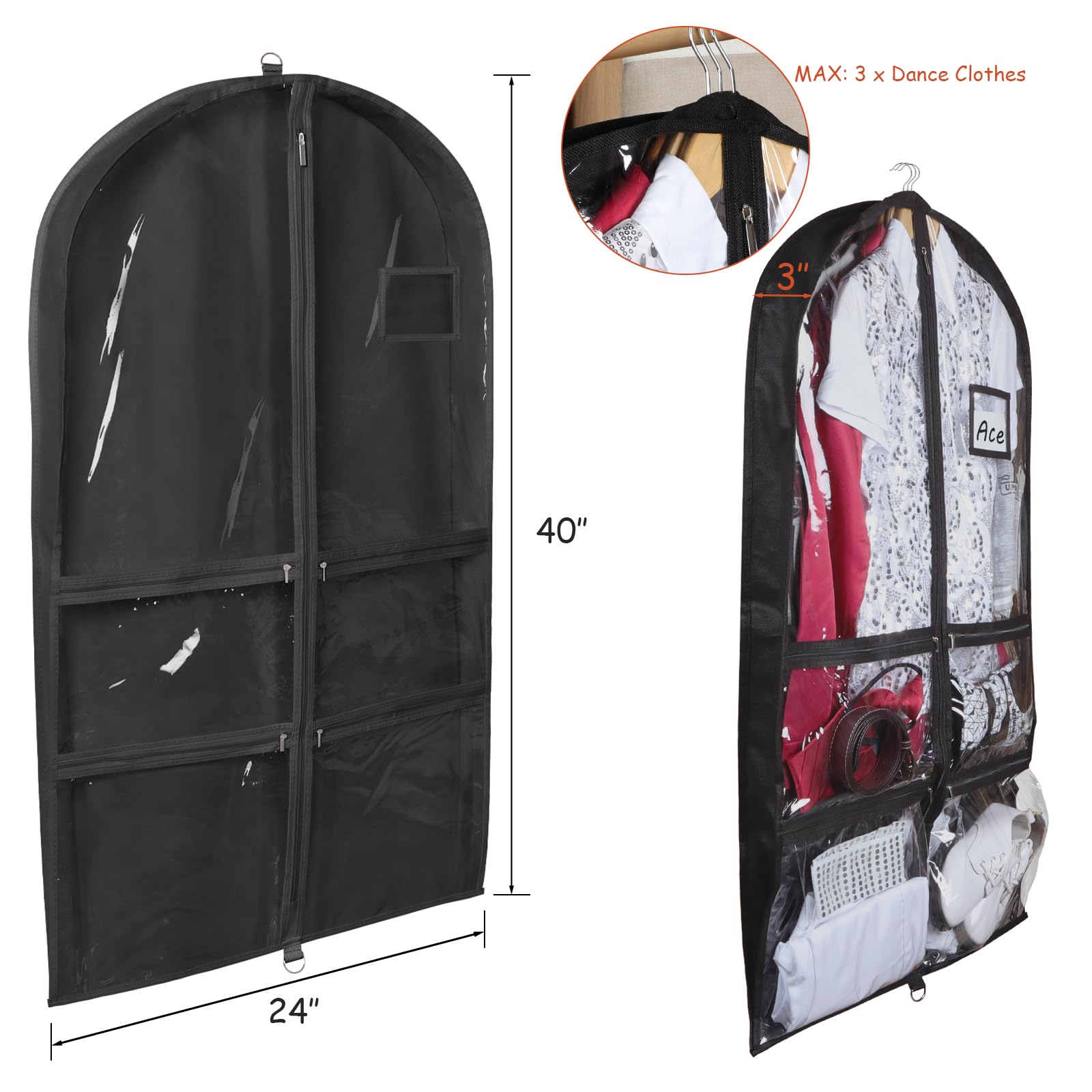 Syeeiex 5-pack set neatly organized for kids' dance costumes.