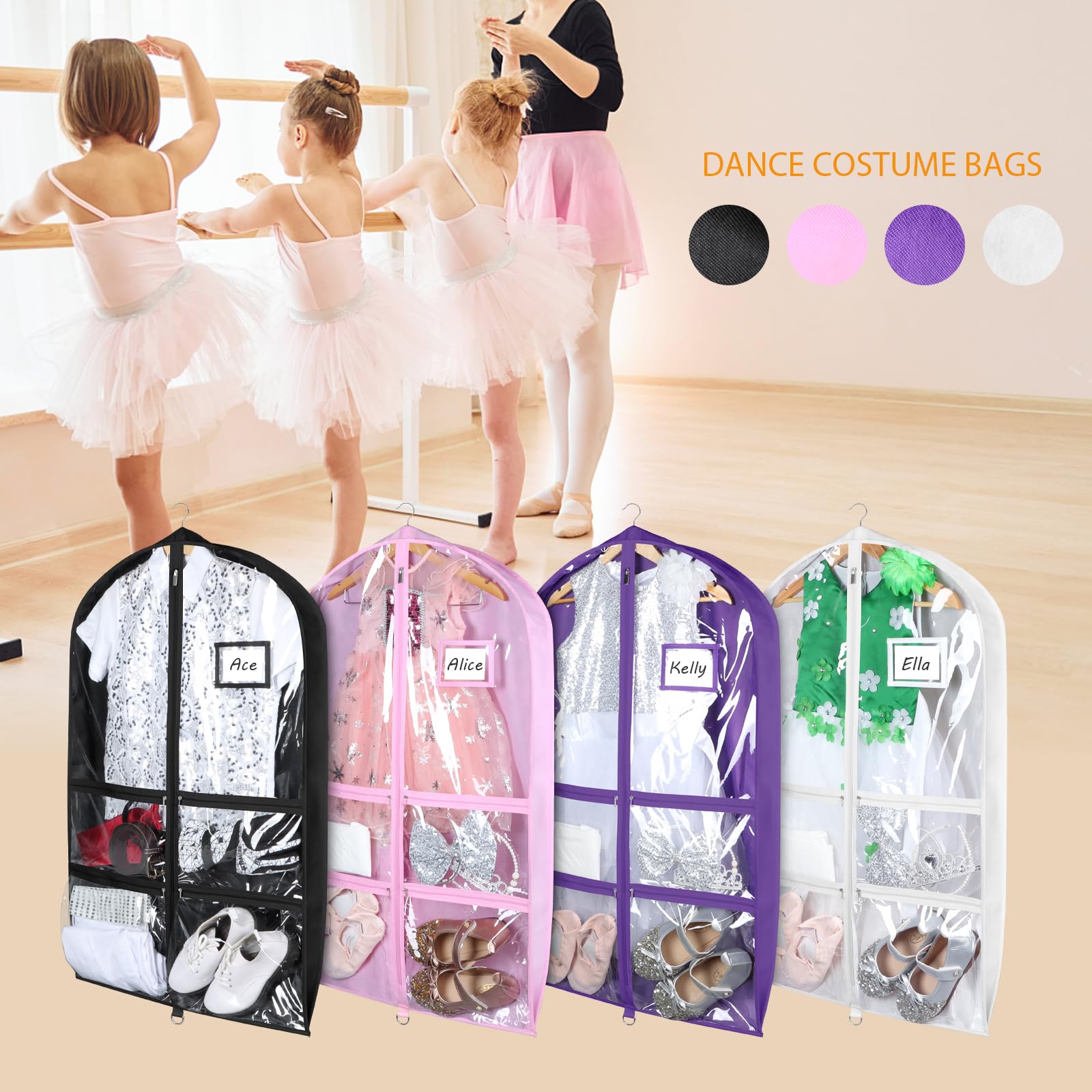 Syeeiex clear front and breathable back ideal for studio storage and competitions.