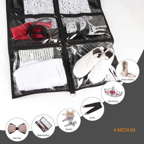 Syeeiex bag with D-rings ready to hang, simplifying transport between studios.