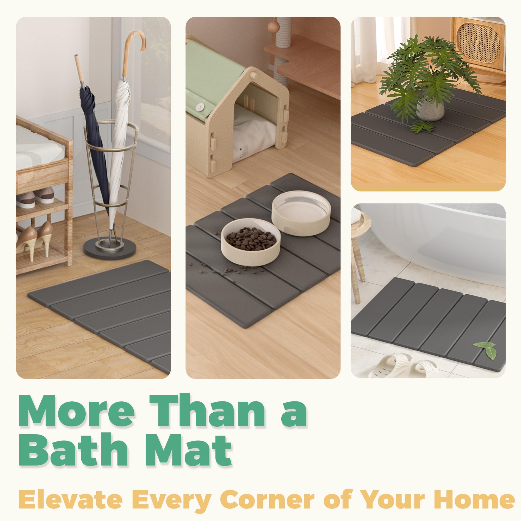 SYIPO stone bath mat minimalist dark gray style suits any décor