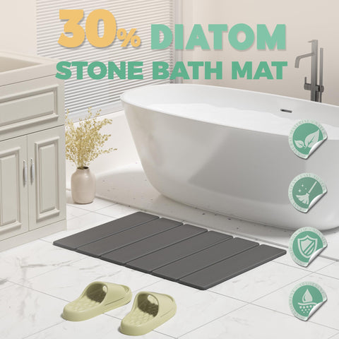 SYIPO stone bath mat sandpaper included for easy refresh