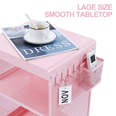 SYKIARIOL Girls bedroom nightstand complements decor while keeping items within reach